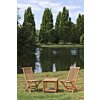 Terrace Tuinset | Tuin tuintafel met onderblad + 2 vouwstoelen - SC001-ST034