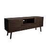 Aura TV-meubel 180 cm massief acaciahout, modern, met open vakken en deuren, woonkamer.