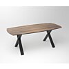 Notenhouten eettafel Duncan | 2-X Fineline Frame Black