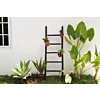 Decoratie ladder mat zwart Teakhout