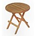 Round picnic table 1 - Teakea Rond Teak Houten Klaptafeltje | Inklapbaar Ø 50 | Rondo Tuintafeltje - DEVI-ST036