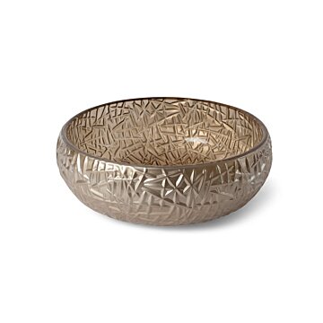 Luca Vetro LUVE001 – Glazen Opzetwastafel Ø38,5 cm (Coffee)