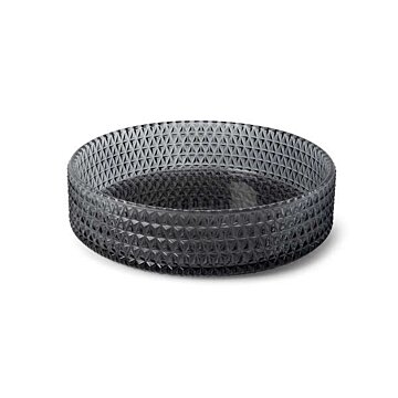 Luca Vetro LUVE002 – Glazen Opzetwastafel Ø 39,5 cm (Smoke)