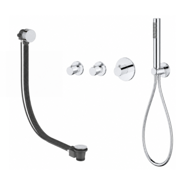 Regn badset inbouw stopkranen met vulsysteem Regn badset inbouw stopkranen met vulsysteem