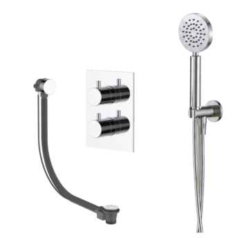 Regn badset inb vkant met vsysteem en ronde h-douche Regn badset inb vkant met vsysteem en ronde h-douche