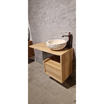 Eiken boomstam badmeubel massief hout