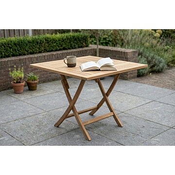 Teak Tuintafel inklapbaar | 120 x 120 x 75