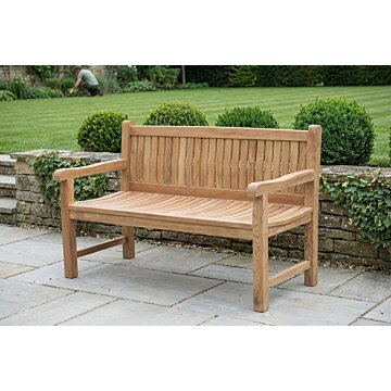 Balmoral Teak Tuinbank | 150 breed | 3 Persoons - Teakhouten Tuinbank