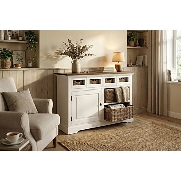 Dressoir Napoli met strak ontwerp en functionele opbergruimte, formaat 125x50x85 cm