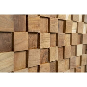 Teak plakhout | Blocks Naturel | 30x30x2 - DEV-WC-BN