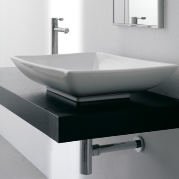 Blinq Ispra Aufsatzwaschtisch rechteckig 63x46cm