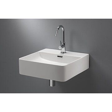 Blinq Ispra Aufsatzwaschtisch 42x42cm mit Schlitzüberlauf