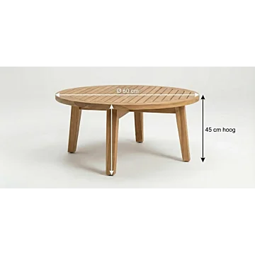 Ronde tuin salontafel 60 cm x 45