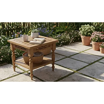 Batavia salontafel 60 x 60 x 45 recycled teak