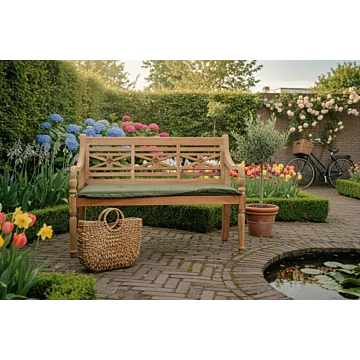  Teak Station Bank van 100 cm breed, gemaakt van gerecycled teakhout, geschikt voor twee personen, ideaal voor kleine tuinen en terrassen.