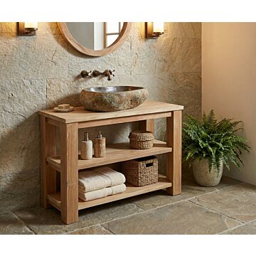 Teak Badmeubel Linean Minimalistisch FSC Teakhout 