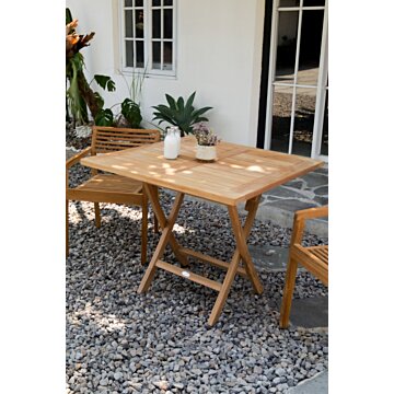 Tuintafel inklapbaar teakhout 90x90x75