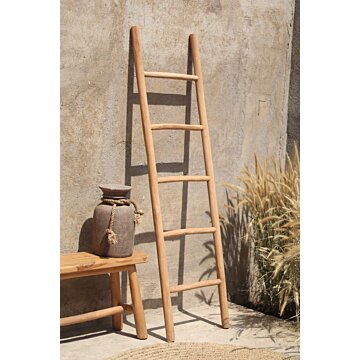 Teakhouten deoc-ladder hangplantjes