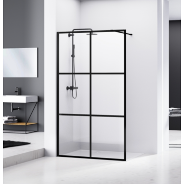 Van Rijn Products ST04M6 Ducha mural 100cm rejilla negro