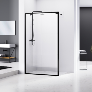 Van Rijn Products ST04KP Ducha mural 100cm con marco negro