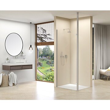 Van Rijn Products ST01INL inloopdouche 55,8cm met RVS staander