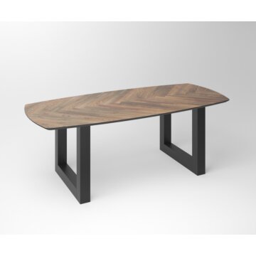 Notenhouten Eettafel Tusk | 3-U-Frame Zwart