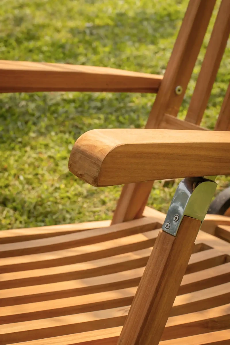 Deckchair met wielen | Teakea Ligbed - view 3