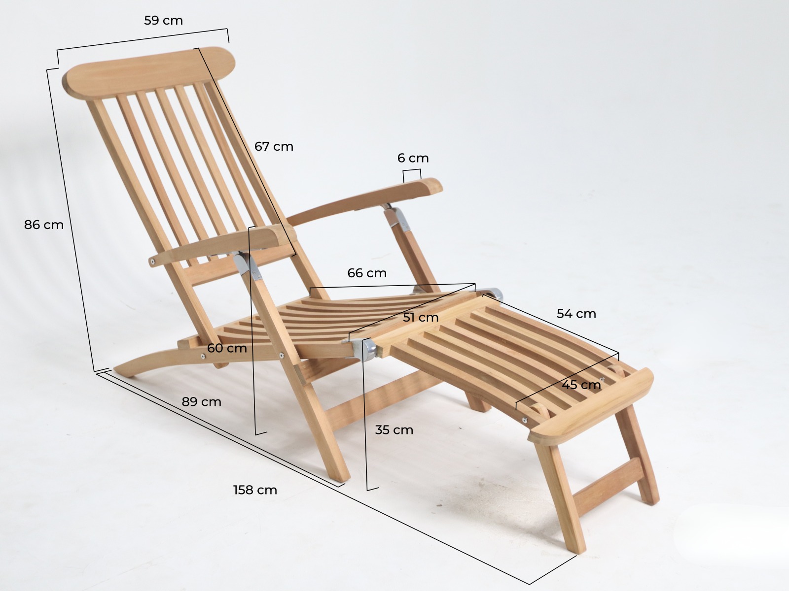 Deckchair Teakea | Zonder wielen | Sfeerfoto Tuin - view 4