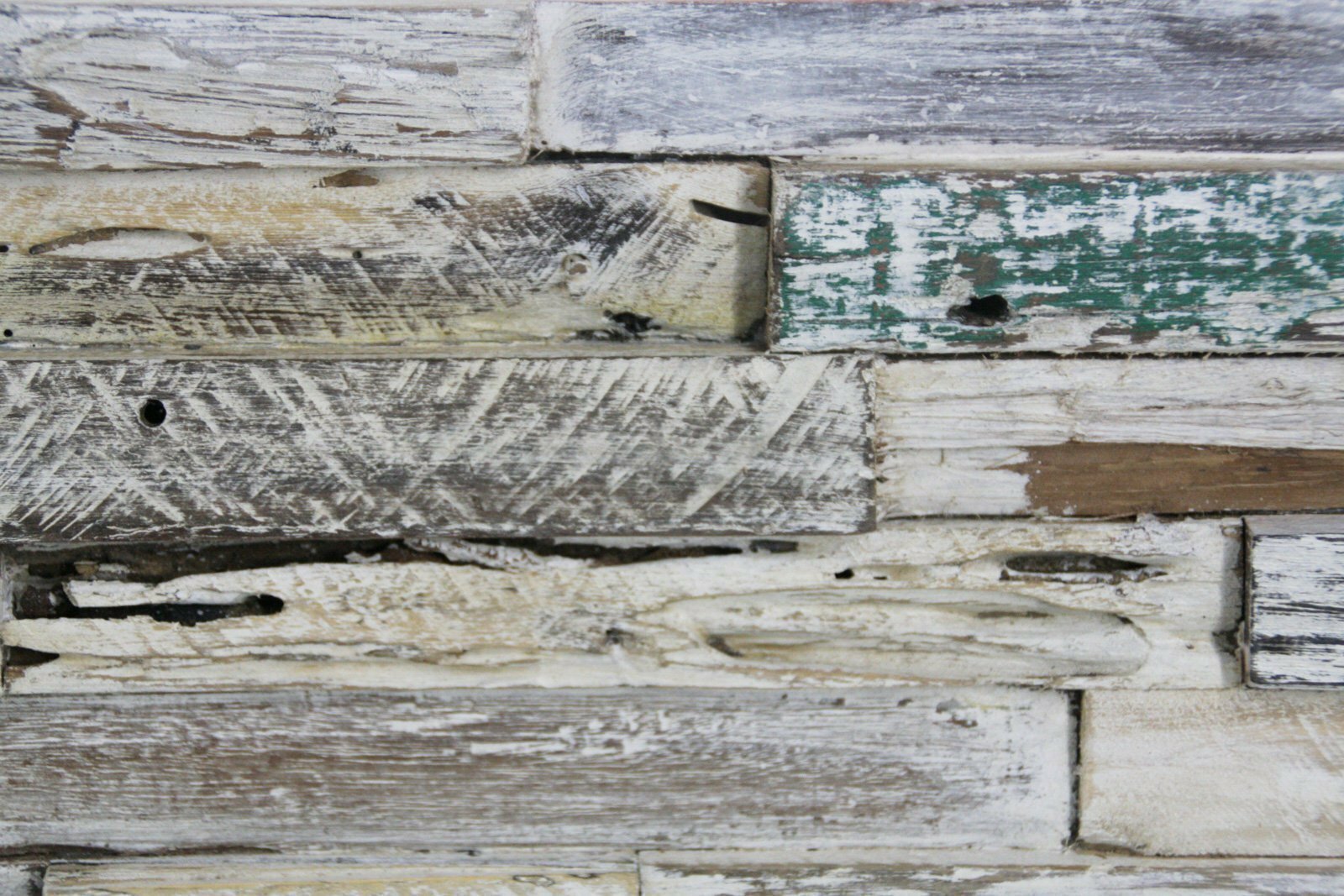 Teak plakhout -Whitewash | 10 panelen | 3d Panelen 1 m2 | 1 doos - view 3
