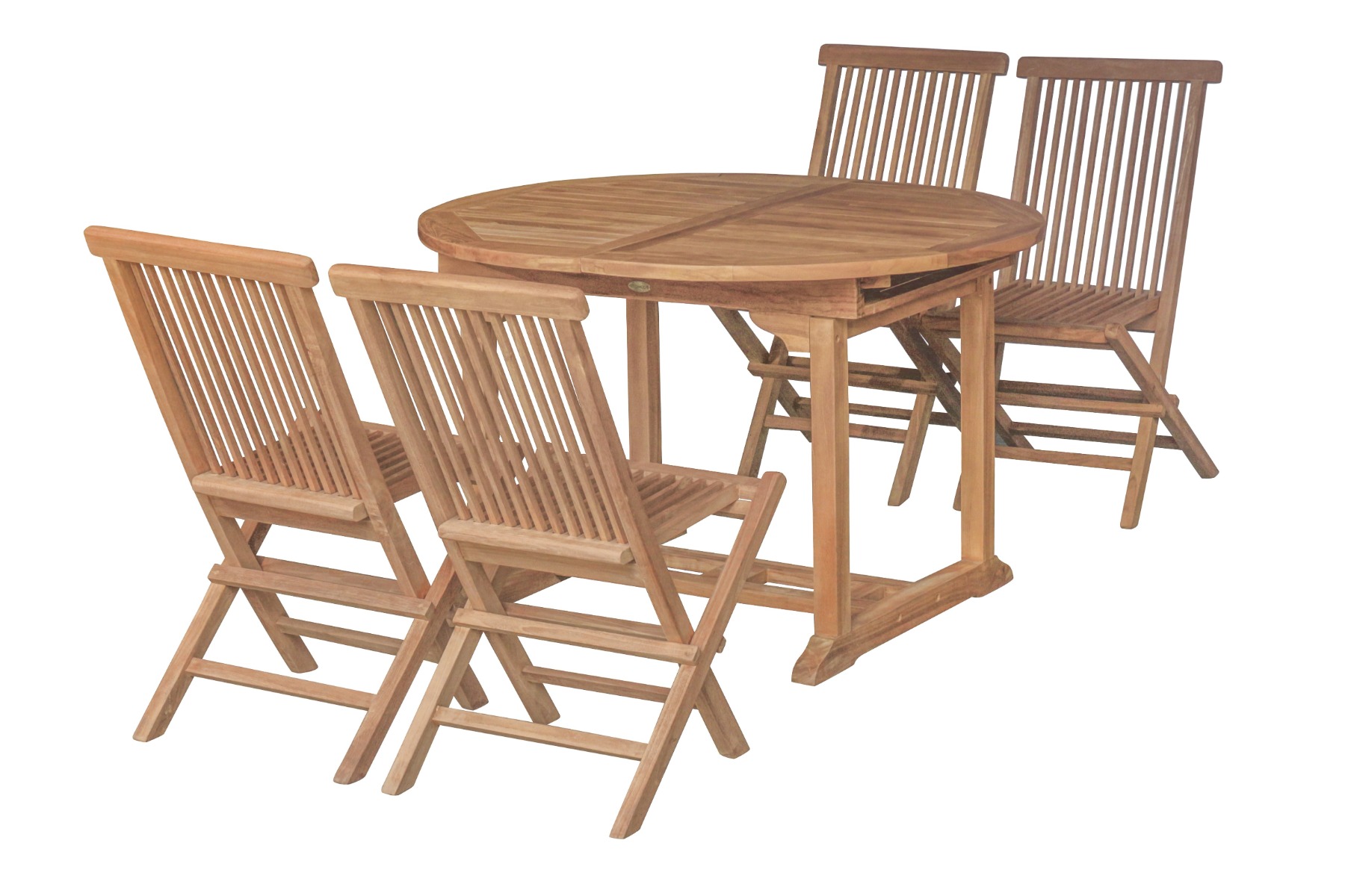 FSC Teakhouten Tuinset Tenerif | Ovale Uitschuiftafel 120-180 cm | Teakea - view 3
