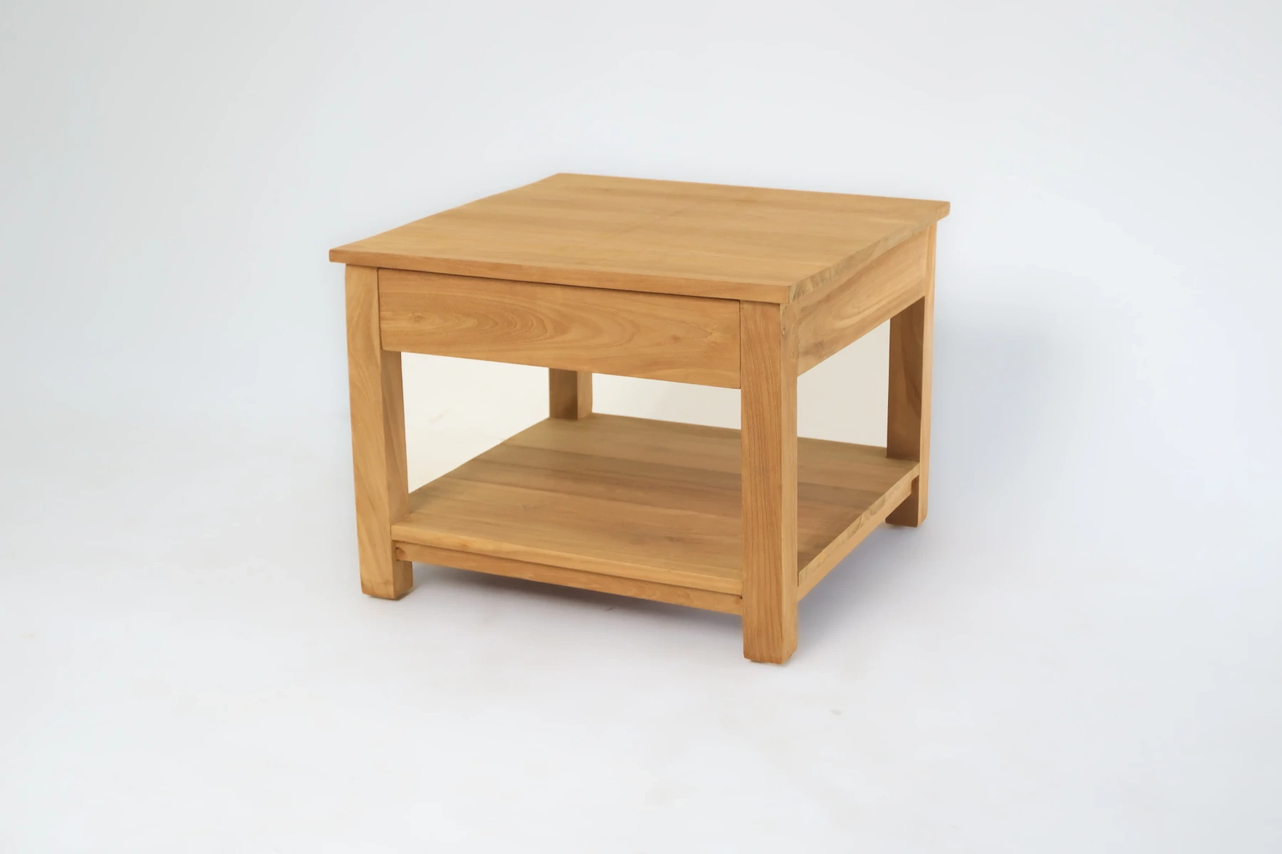 Teakhouten salontafel met lade 60x60x45 - view 4
