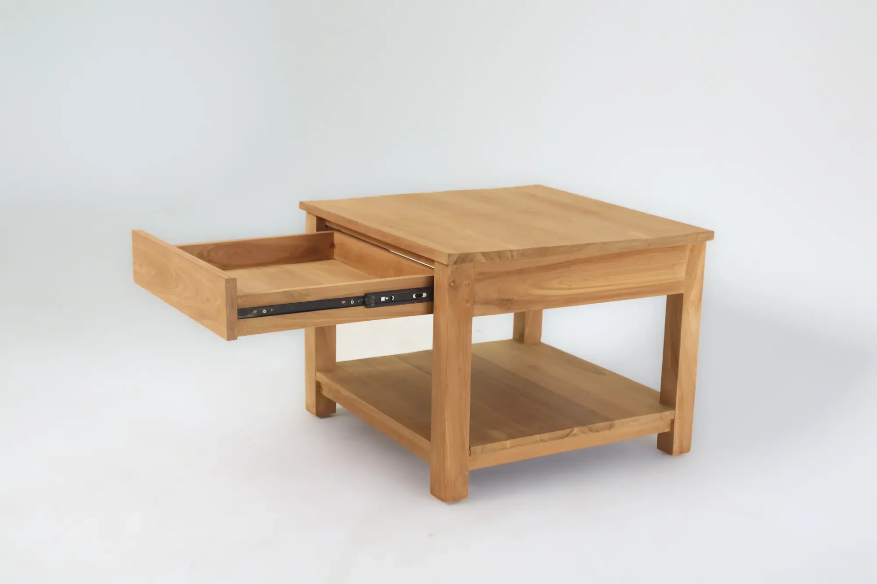 Teakhouten salontafel met lade 60x60x45 - view 3