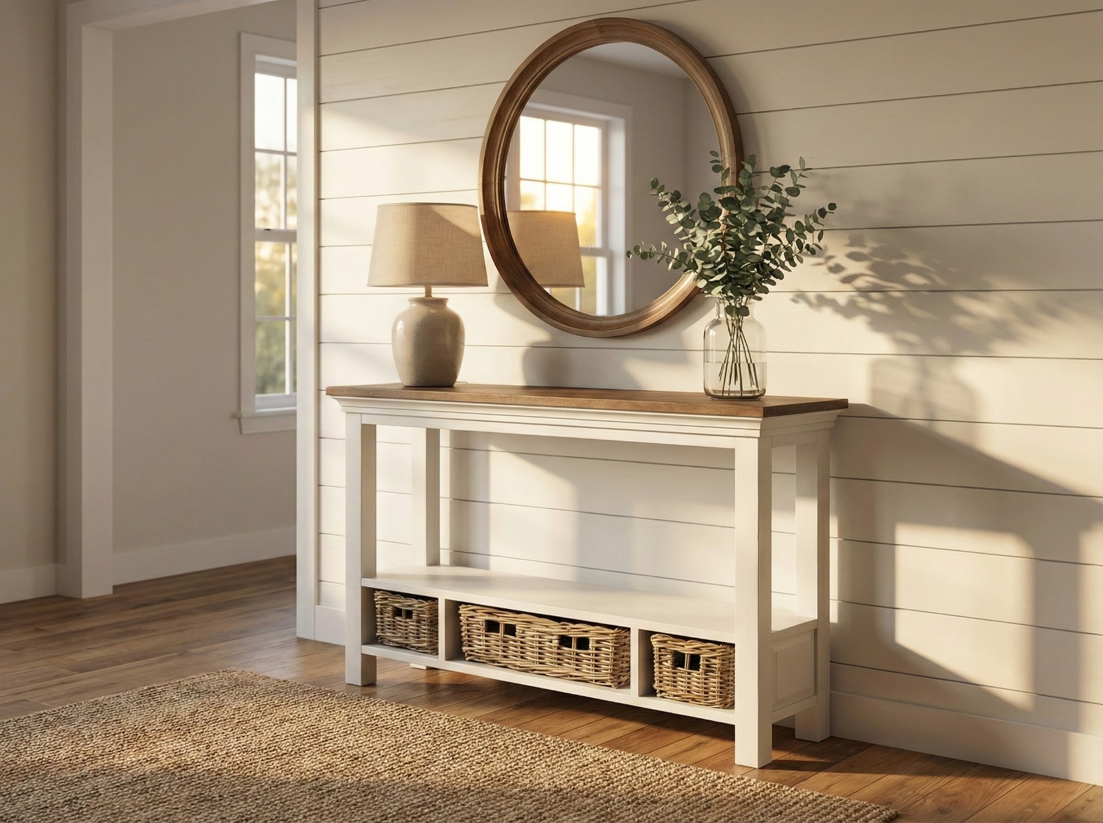New Napoli consoletafel met slank ontwerp en functioneel blad, formaat 120x35x78 cm - view 4
