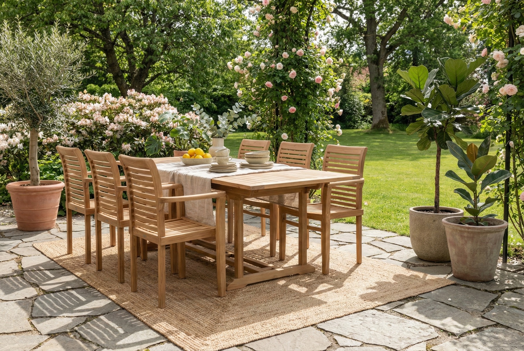 Stacker stapelbare tuinstoelen met uitschuifbare tuintafel  - alternate view