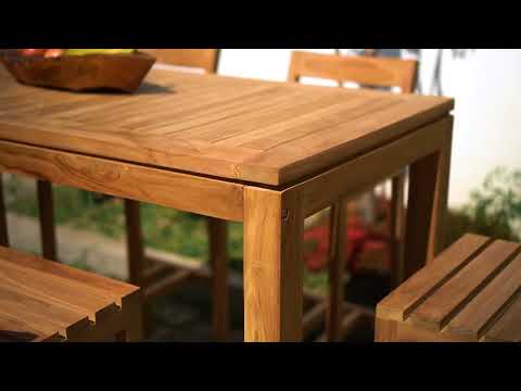 Barista barkruk teakhout - view 4