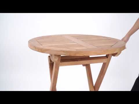 tuintafel inklabaar teakhout 70 rond x 75 hoog - alternate view