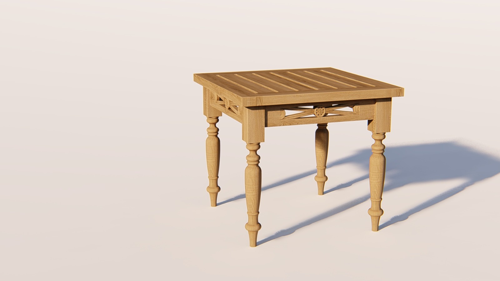 Batavia salontafel Stationsbank 60x60 zonder onderblad - view 3