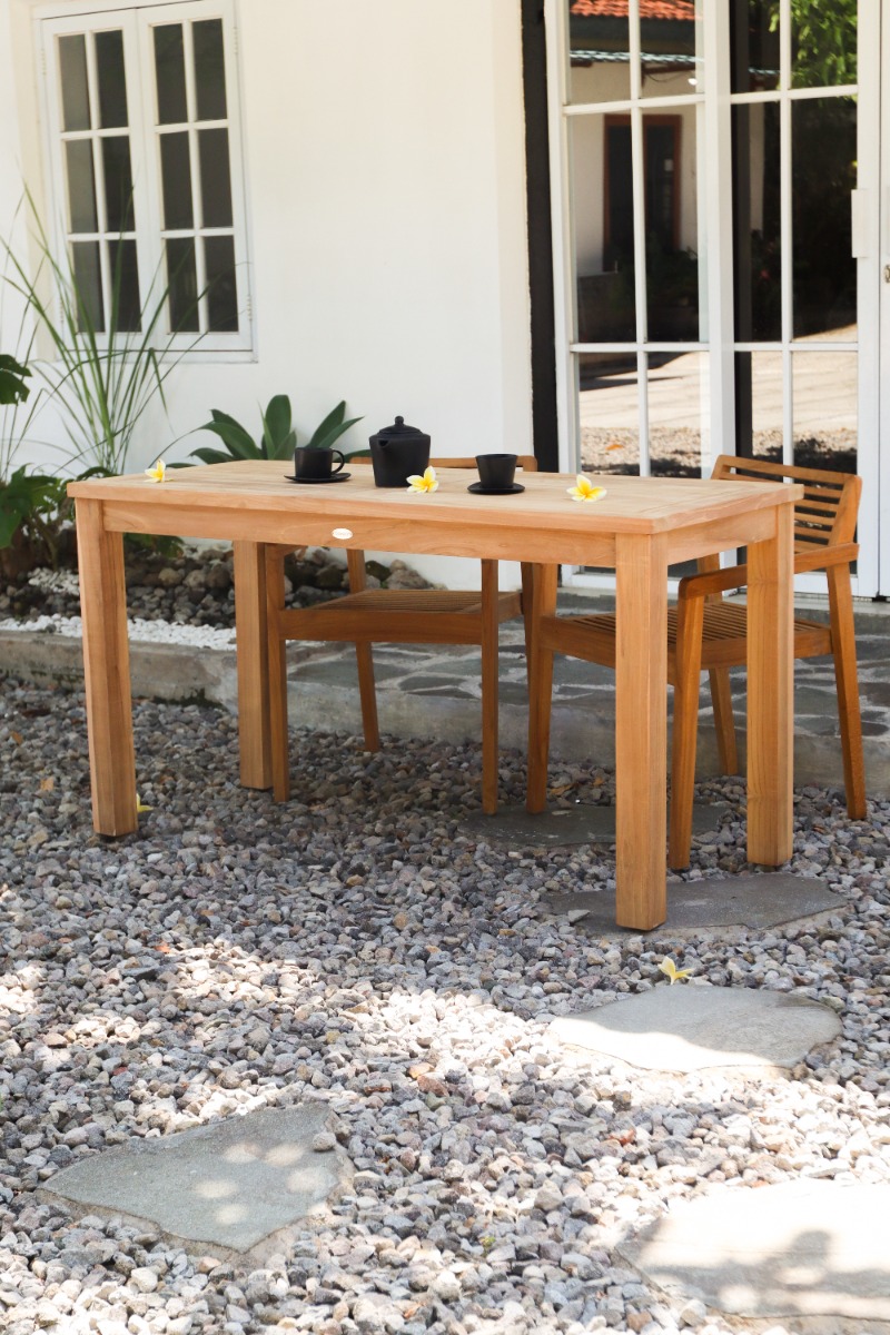 Teak Tuintafel | 140x60x75 | Balkontafel Teakhout  - view 3