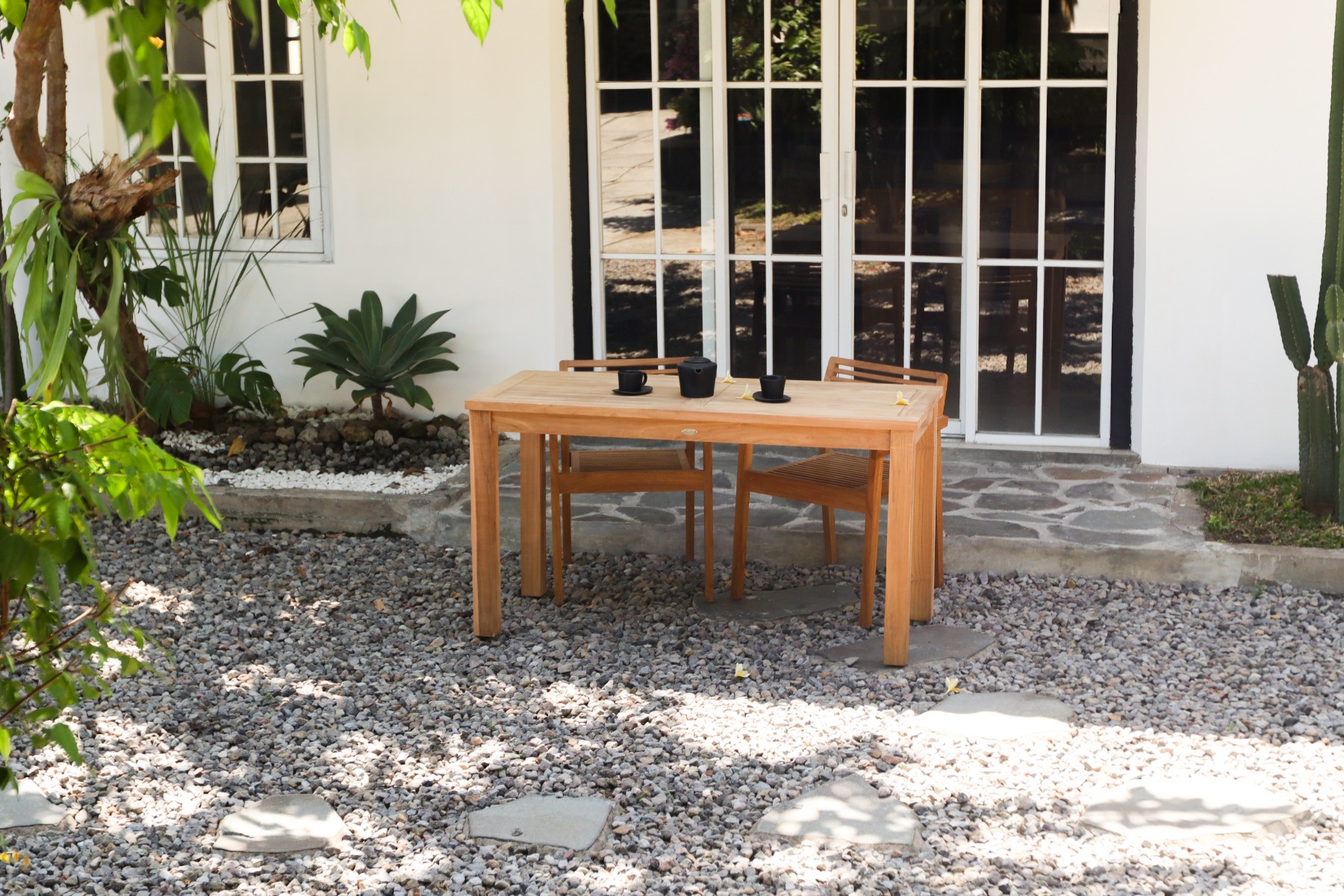 Teak Tuintafel | 140x60x75 | Balkontafel Teakhout  - view 4