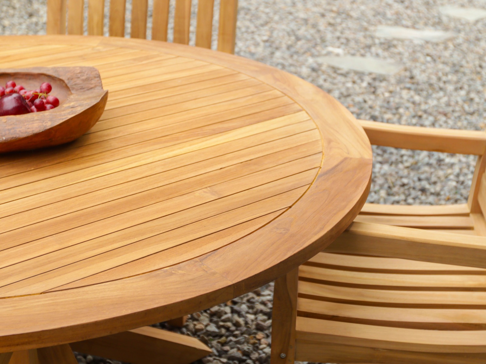 Teakhouten Tuintafel Matrix van 120 cm met robuuste teakhouten middenpoot,  - view 3
