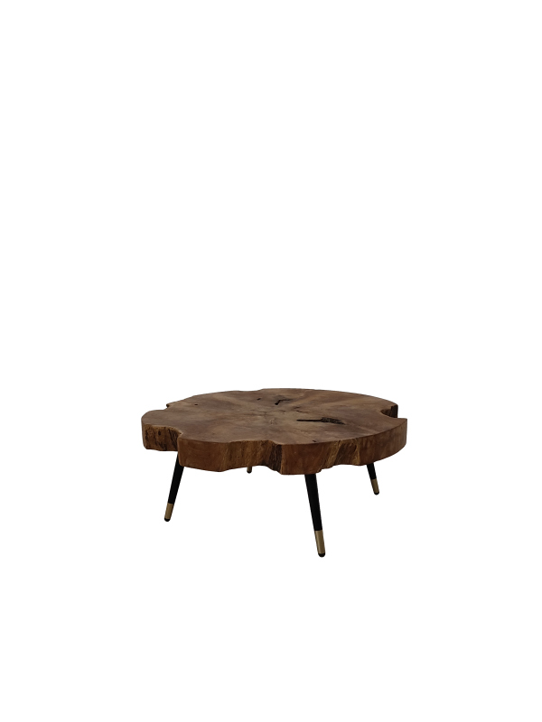 Teakhouten Boomstam Salontafel 80 Rond  - salontafel80rond - view 4