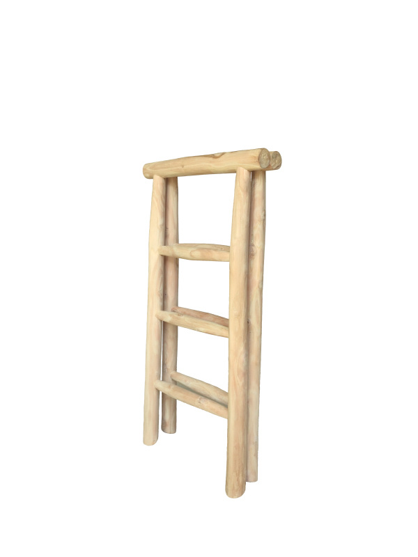 Teakhouten decoratieladder 100 cm hoog - alternate view