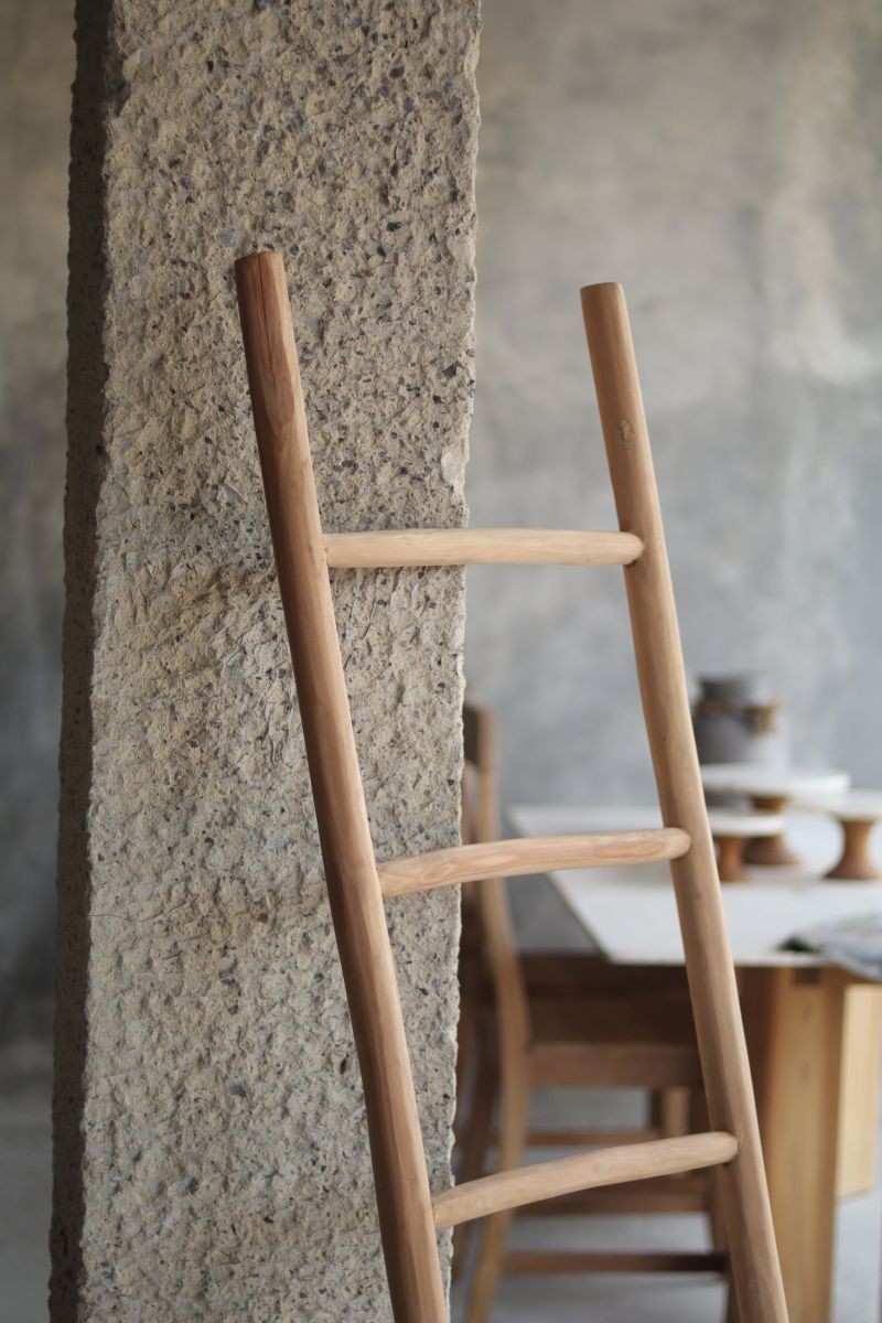 Teakhouten deoc-ladder hangplantjes - alternate view