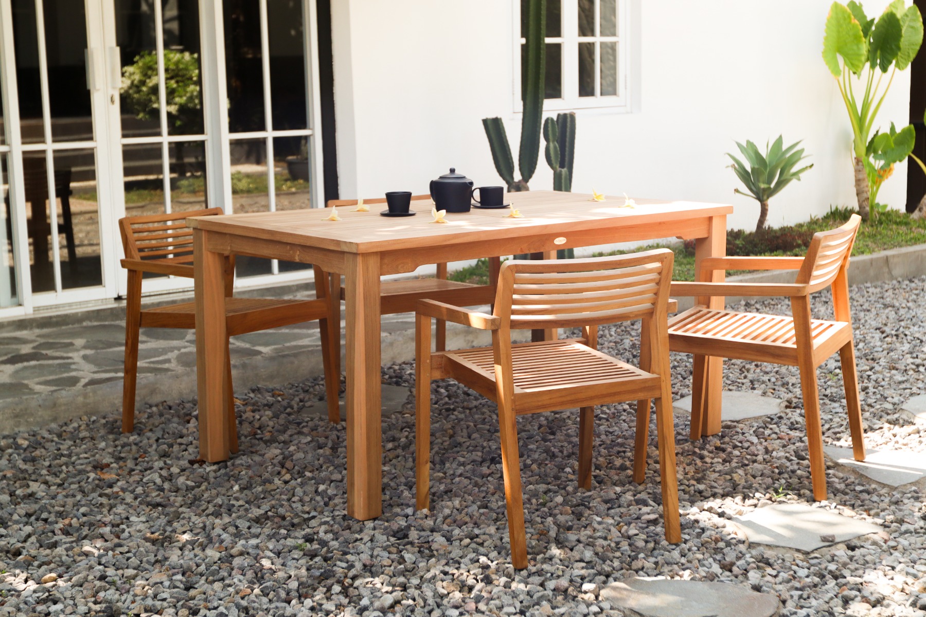teakhouten tuintafel 150x90 Teakea FSC gecertificeerd  - view 3
