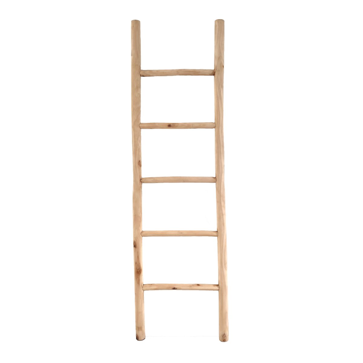 Teakhouten decoratie ladder | Naturel Eiken-Look| 50x5x150 - Decoratieladder-Eiken-Naturel-150-50-1 - alternate view