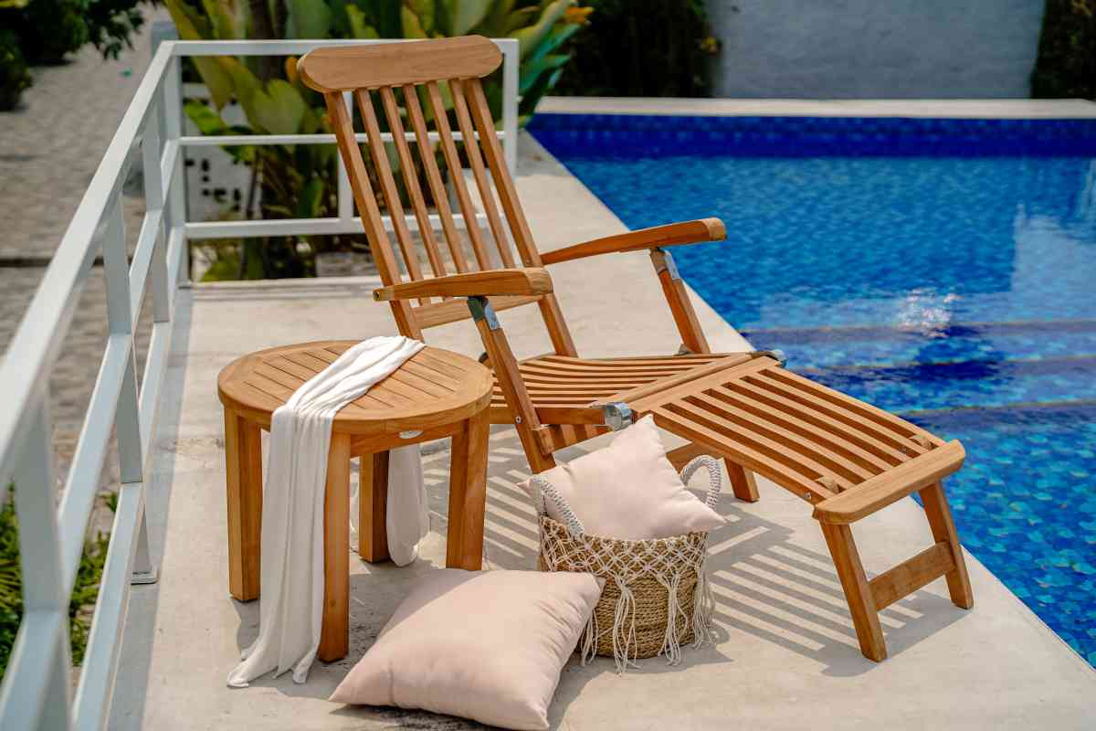 Deckchair met wielen | Teakea Ligbed - view 4