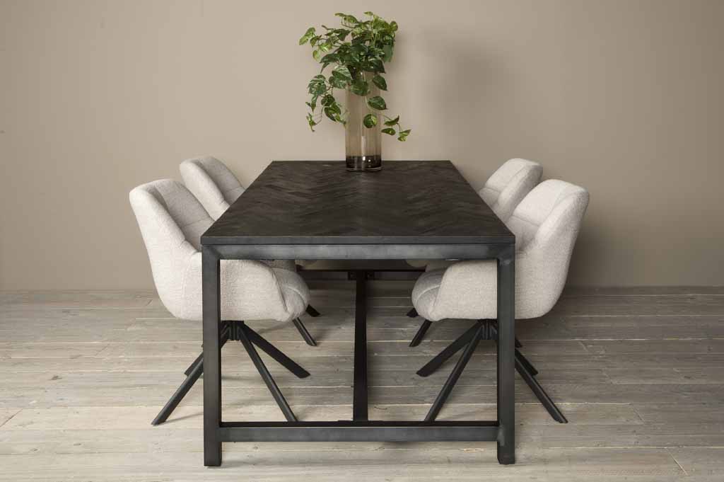 Ziano eettafel zwart | 160x90x76 - NA0190 - view 3