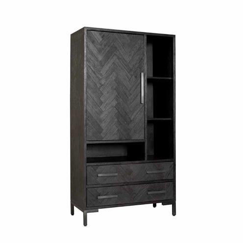 Ziano Cabinet 1 deur | 2 laden -100X45X190 - NA0187 - alternate view