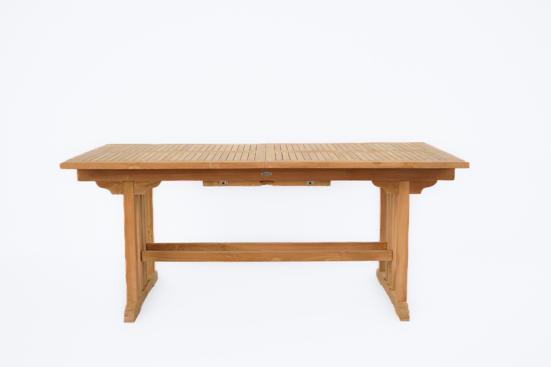 Uitschuifbare rechthoekige teak tuintafel van 180 tot 240 cm, ideaal voor grote en kleine gezelschappen - alternate view