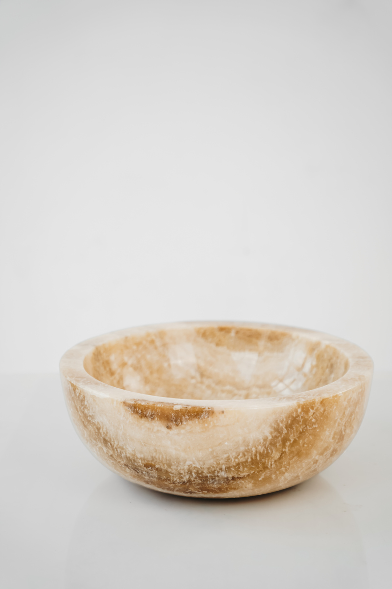 Waskom onyx natuursteen  40 cm rond  - view 4